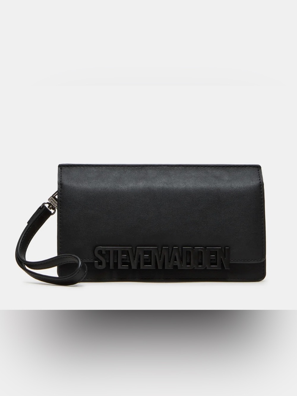 Steve Madden Cabby Black Men’s Wristlet with gun metal hardware Clutch NWOT